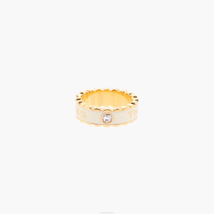 Marc Jacobs anel de medalhão de vieira 8RF6470