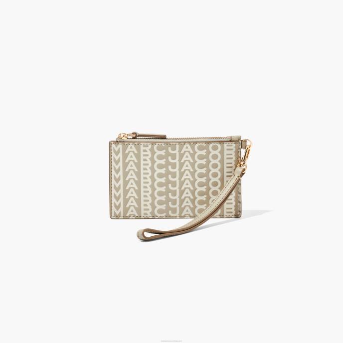 Marc Jacobs a pulseira de zíper superior de couro monograma 8RF6269