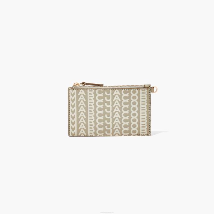 Marc Jacobs a pulseira de zíper superior de couro monograma 8RF6269