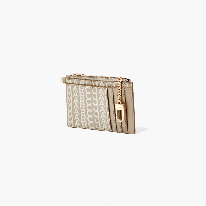 Marc Jacobs a pulseira de zíper superior de couro monograma 8RF6269