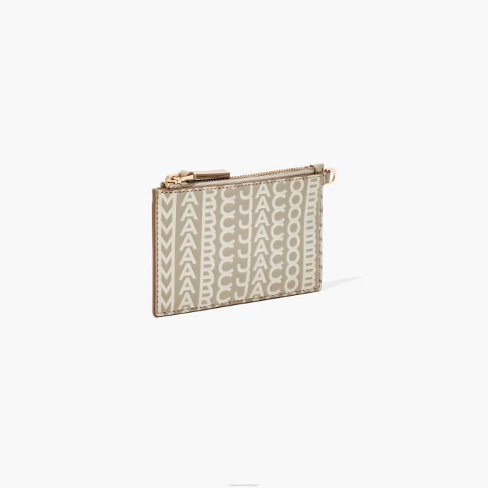 Marc Jacobs a pulseira de zíper superior de couro monograma 8RF6269