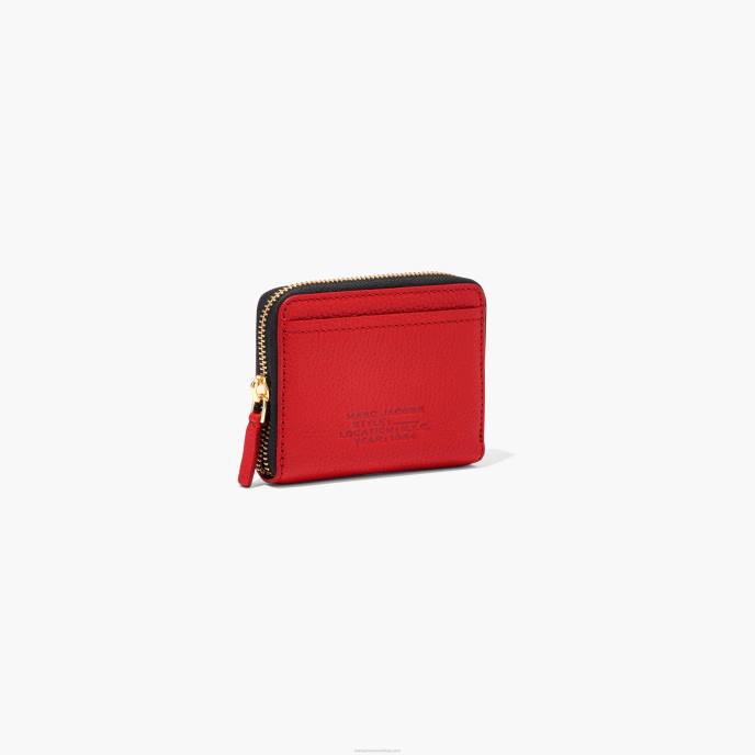 Marc Jacobs o zíper de couro ao redor da carteira 8RF6289