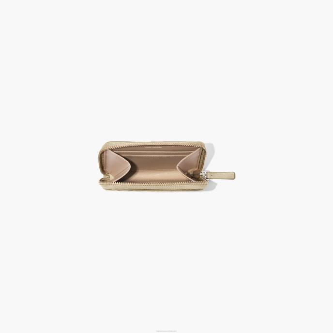 Marc Jacobs o zíper de couro monograma em torno da carteira 8RF6268