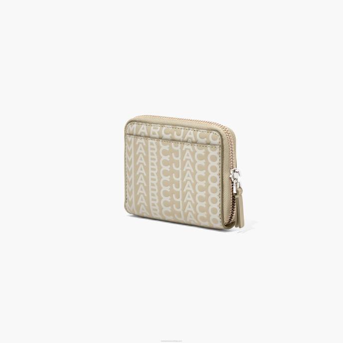 Marc Jacobs o zíper de couro monograma em torno da carteira 8RF6268