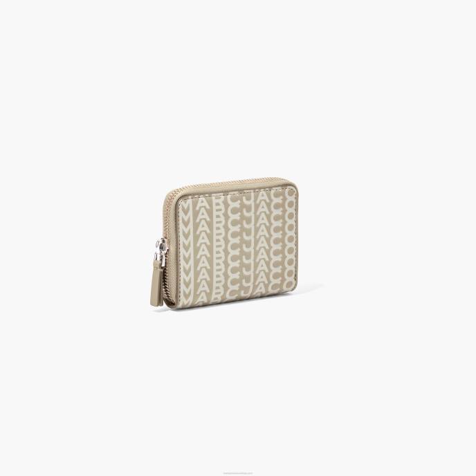 Marc Jacobs o zíper de couro monograma em torno da carteira 8RF6268