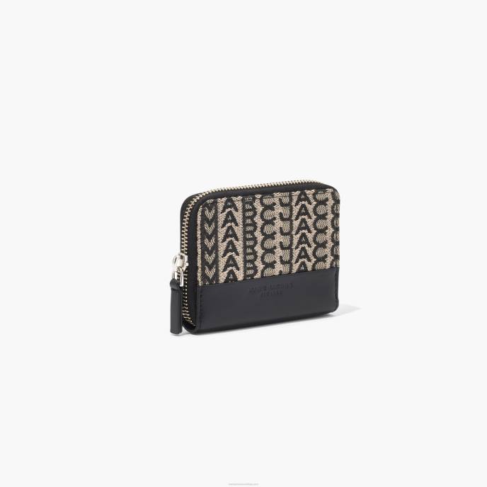 Marc Jacobs o zíper do monograma ao redor da carteira 8RF6305