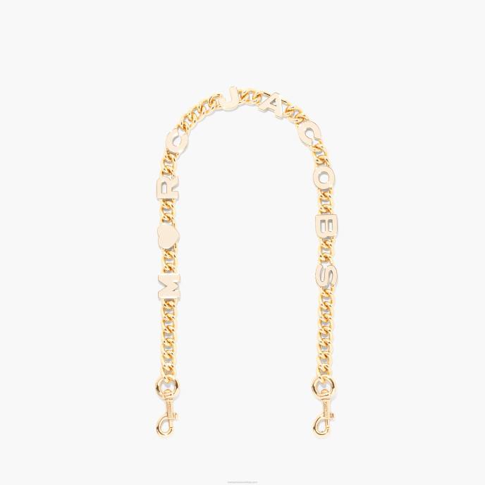 Marc Jacobs a alça de ombro de corrente de charme de coração 8RF6363
