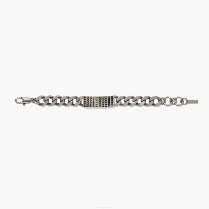 Marc Jacobs a pulseira de corrente de identificação de monograma de código de barras 8RF6426
