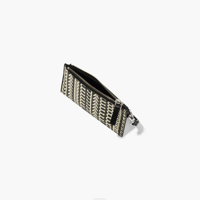 Marc Jacobs a pulseira de zíper superior de couro monograma 8RF6306
