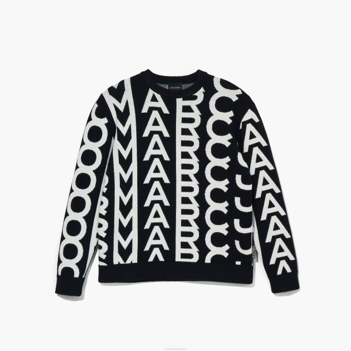 Marc Jacobs gola redonda superdimensionada do monograma 8RF6511